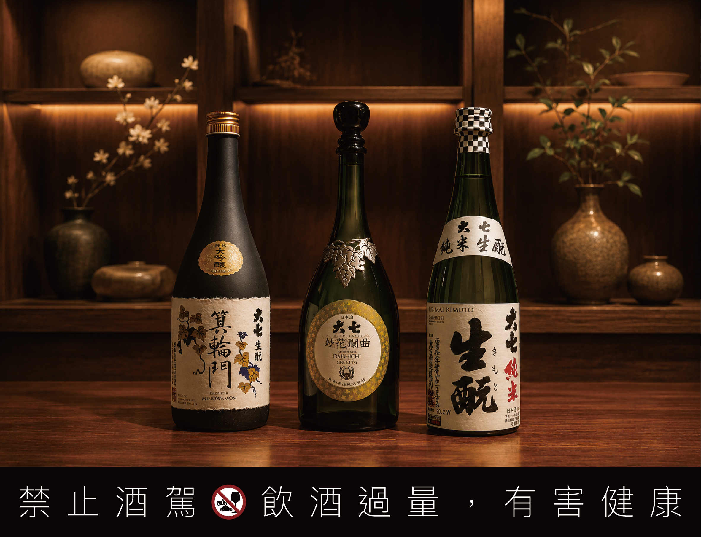 大七清酒三款箕輪門妙花蘭曲純米生酛比較-吉力酒藏